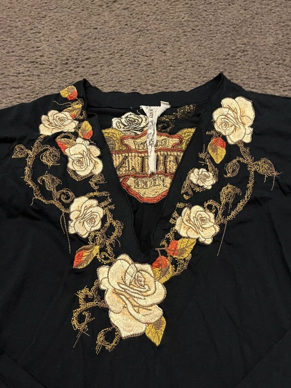 Johnny Was Born Free Floral Embroidered Long Sleeve Top - Picture 7 of 9